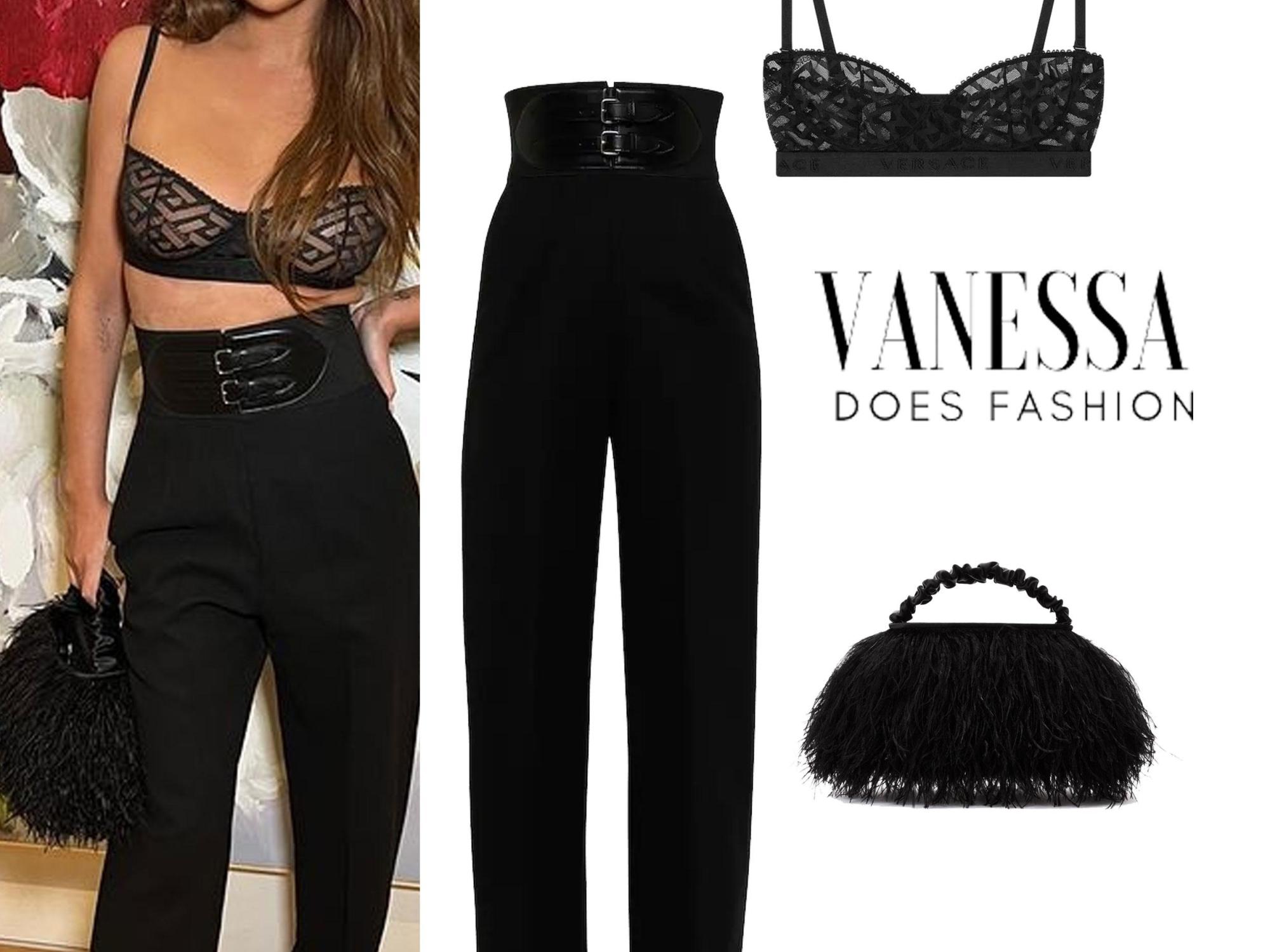 chrissy-teigen in bra top & high rise pants