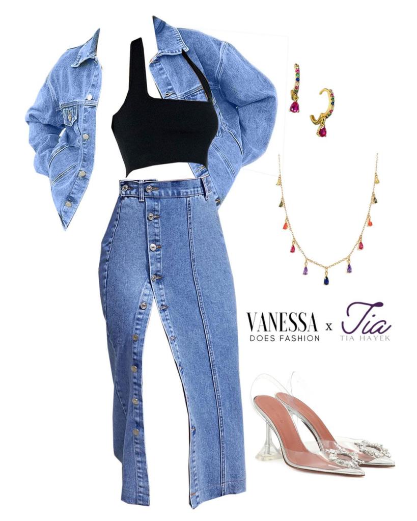 denim on denim outfit