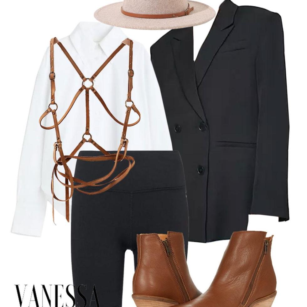 harness-belt-white-shirt-and-blazer-outfit