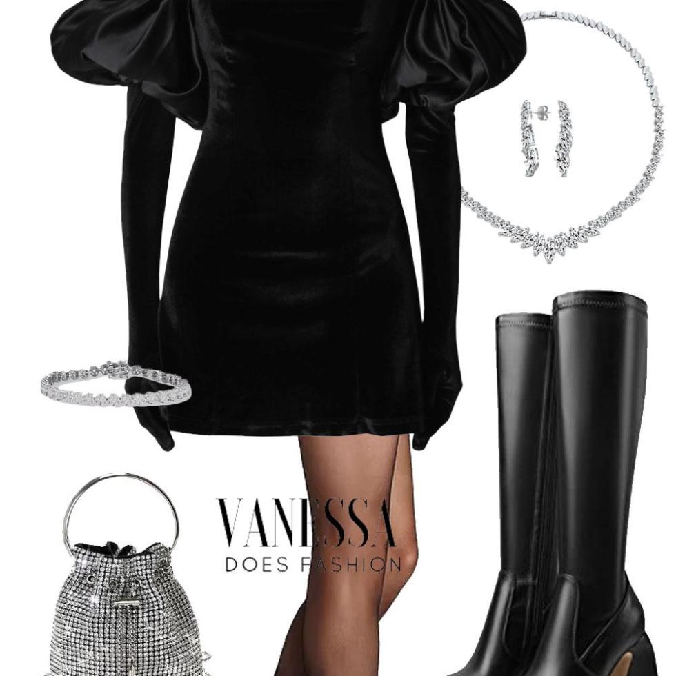 black cupid dress- valentines day outfit ideas