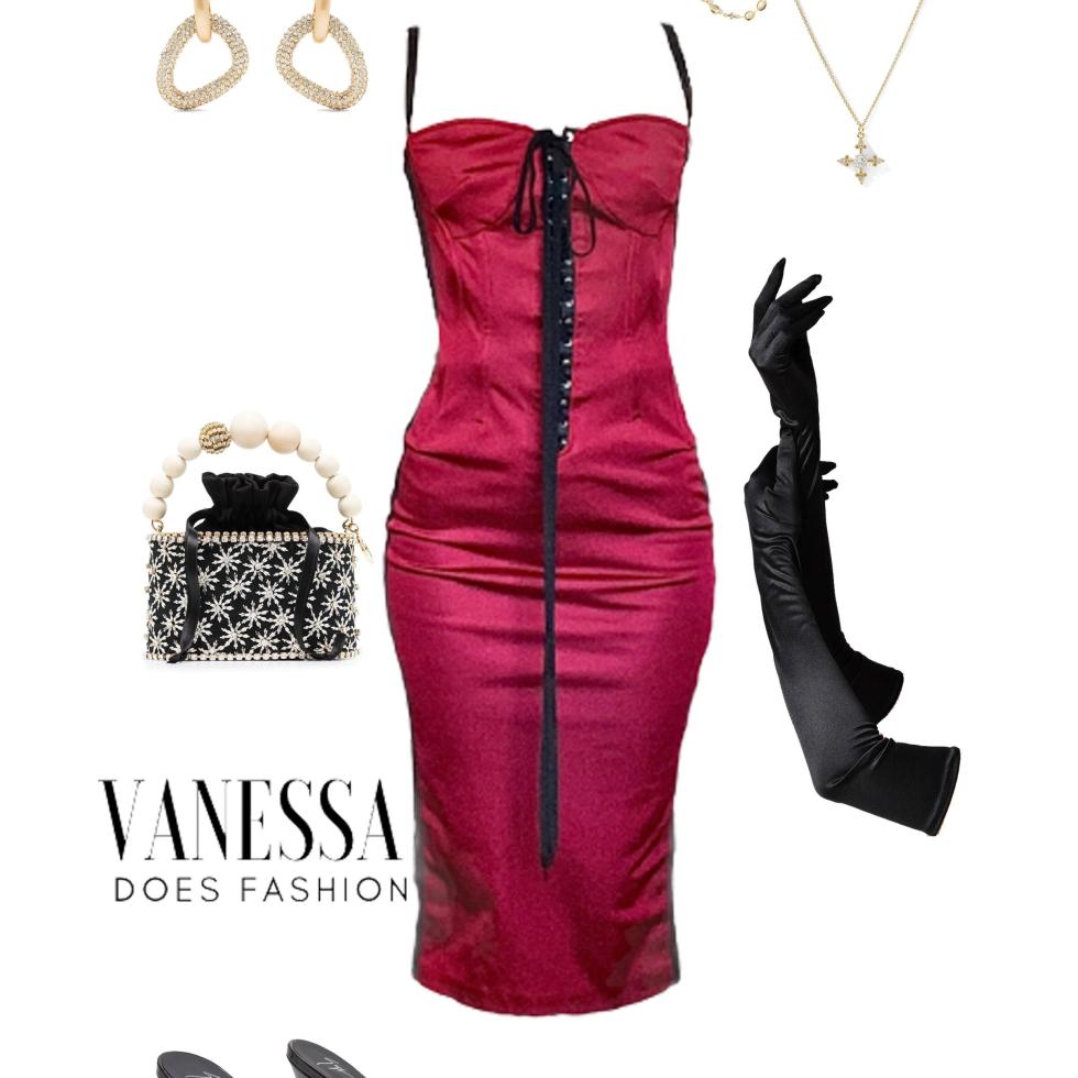 dolce&gabbana y2k dress date night outfit