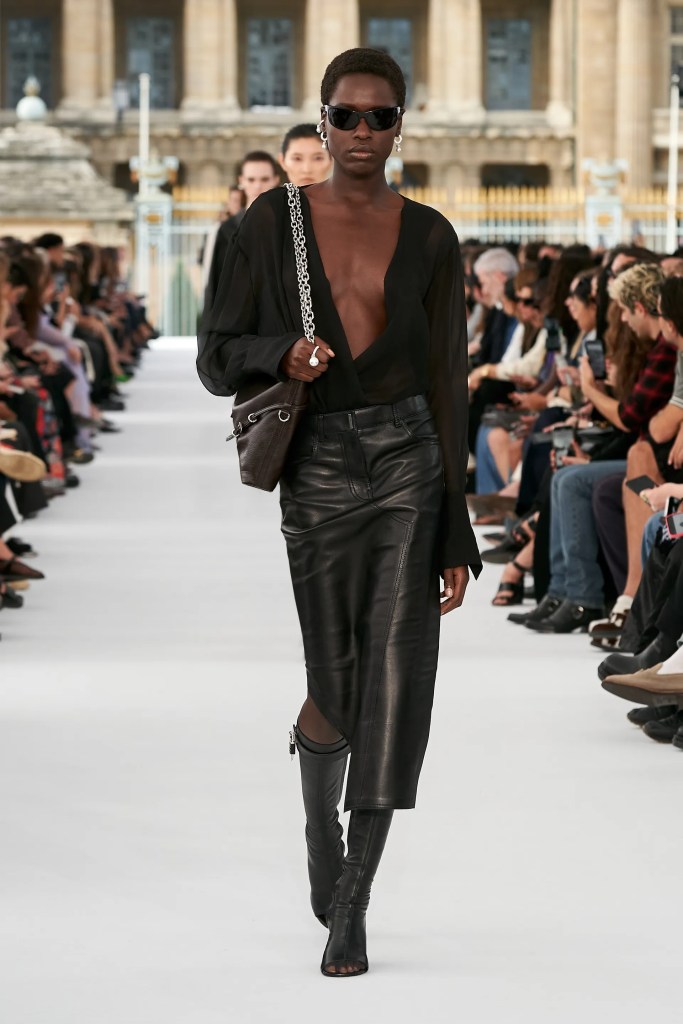 Givenchy Spring 2024 Ready To Wear - outfit with knee-high boots