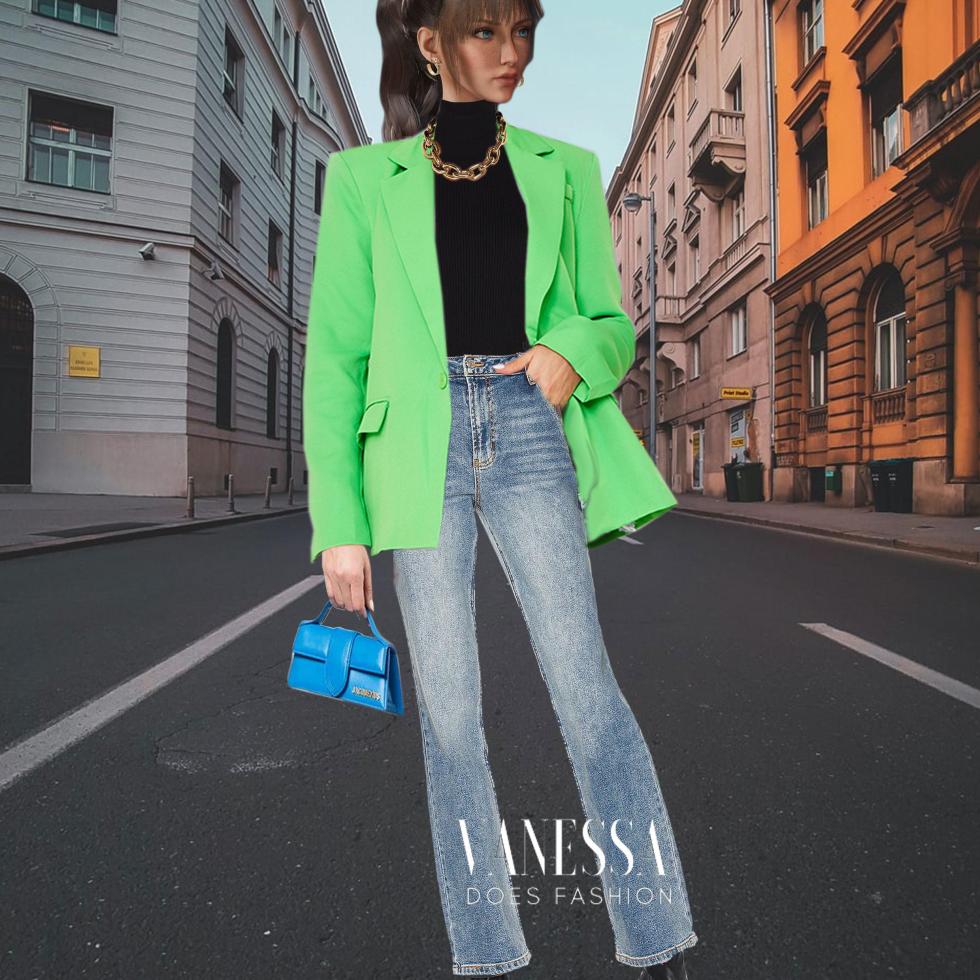 Green Blazer Virtual outfit