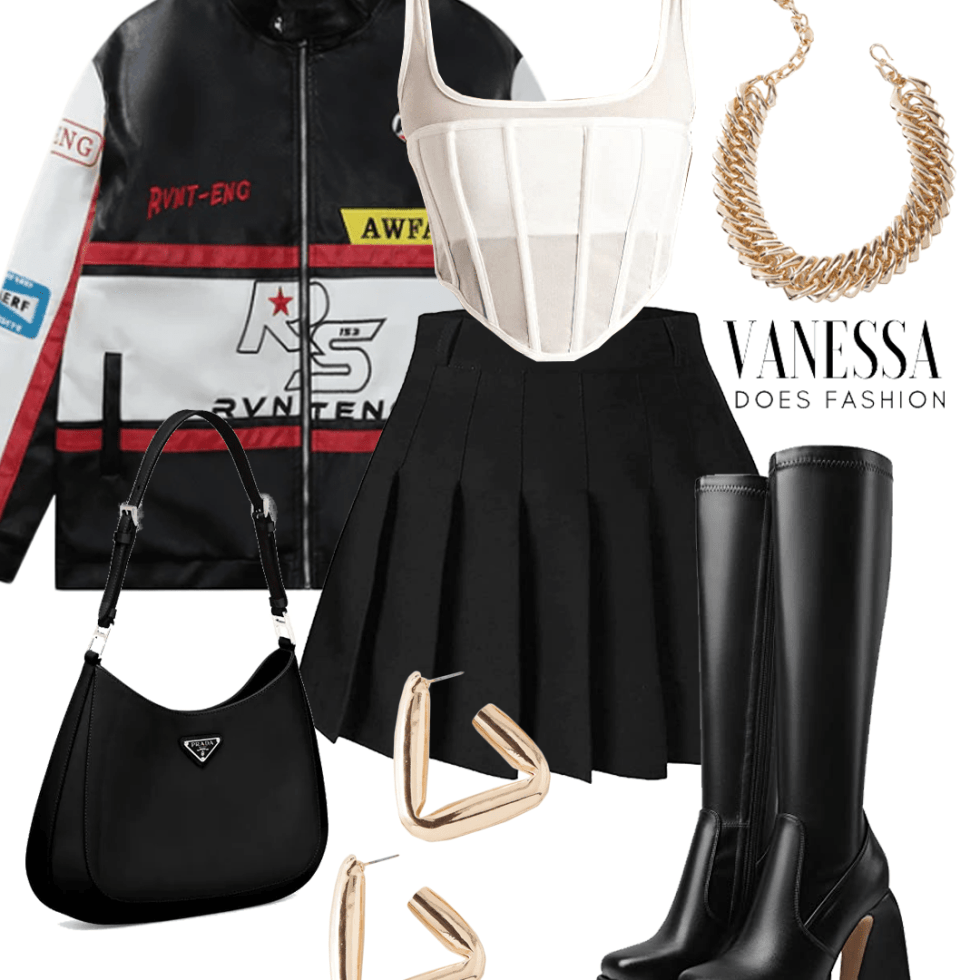 the-pleated-skirt-and-racing-jacket-outfit